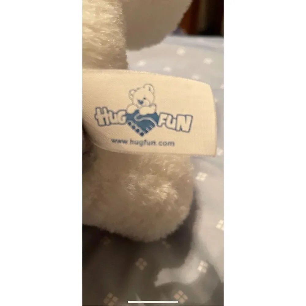 Hug Fun Gray White Dog Schnauzer Puppy Love Plush Stuffed Animal Toy